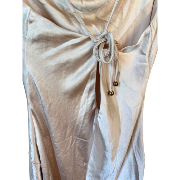 HELLO MOLLY NWT Desert Love Champagne Mini Dress Size Medium / US 6 Lace-Up Back - Picture 8 of 12